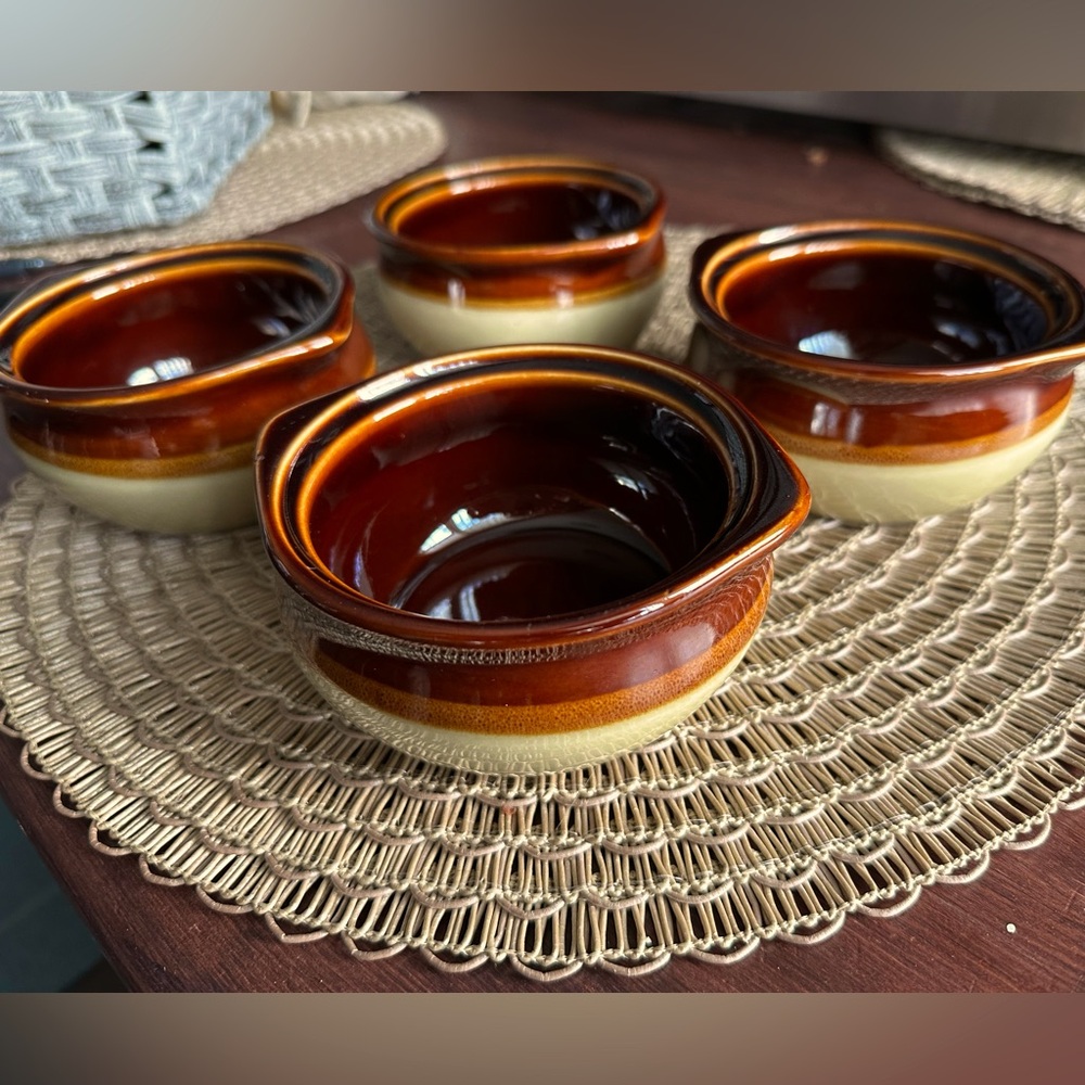 Vintage Crestware Onion Soup Crock Set of 4
